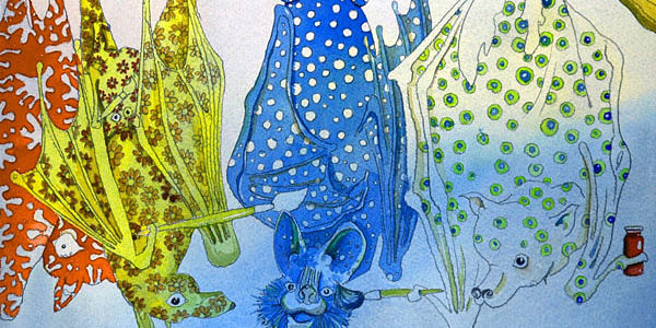 The bats were happy hanging