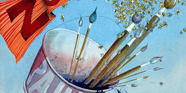 Illustration from the children's book "Zoolidays" illustrated by Rolandas Kiaulevicius Dabrukas