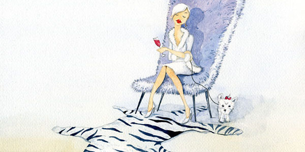 Watercolor Illustration "BICHON"