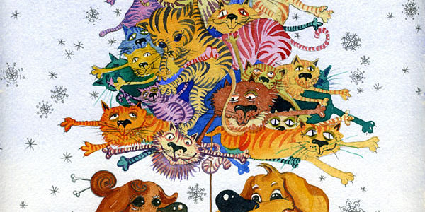 Watercolor Illustration "HOLIDAY WISHES"