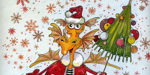 Watercolor Illustration "SANTA CLAUS"