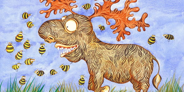 Watercolor Illustration "SIBERIAN MOOSE"