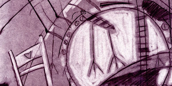 Charcoal Drawing "WAITING"