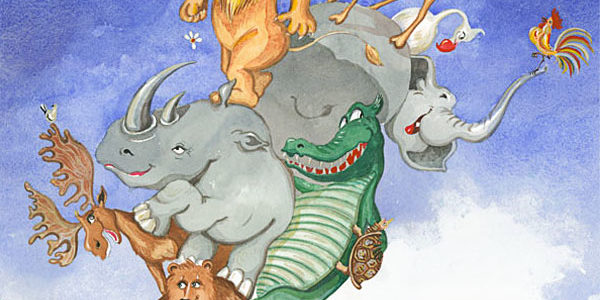 "Carpool Lane" Watercolor Illustration