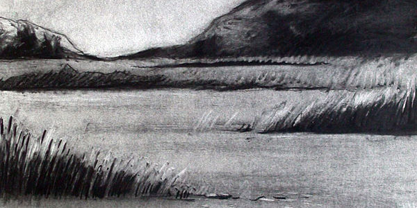 Charcoal Drawing "EVENING"