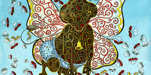 Watercolor Illustration “BUTTERCOW” Watercolor Illustration "BUTTERCOW"