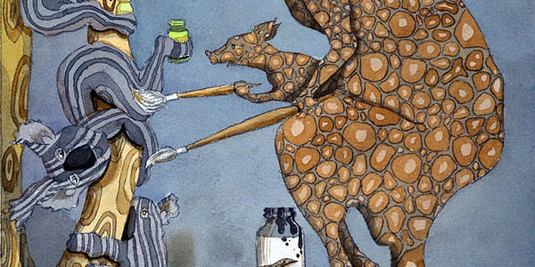 Mommy kangaroo put koalas into stripes