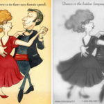 "Dance with me" Postcard - Front and Back View